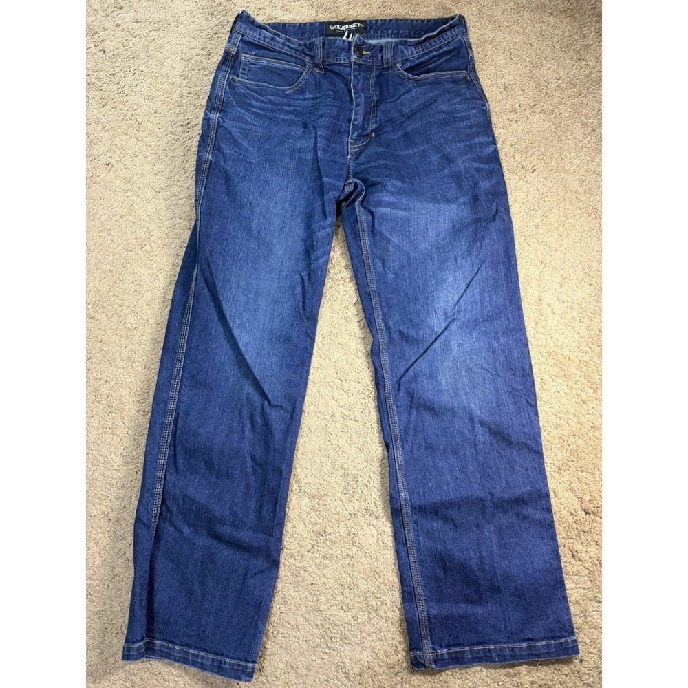 Wolverine FR Flame Resistant Jeans 32x30 Men's Blue Straight Leg CAT2 Workwear